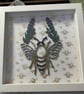 Bumblebee & Lavender Shadow Box – Wooden 3D Nature Art