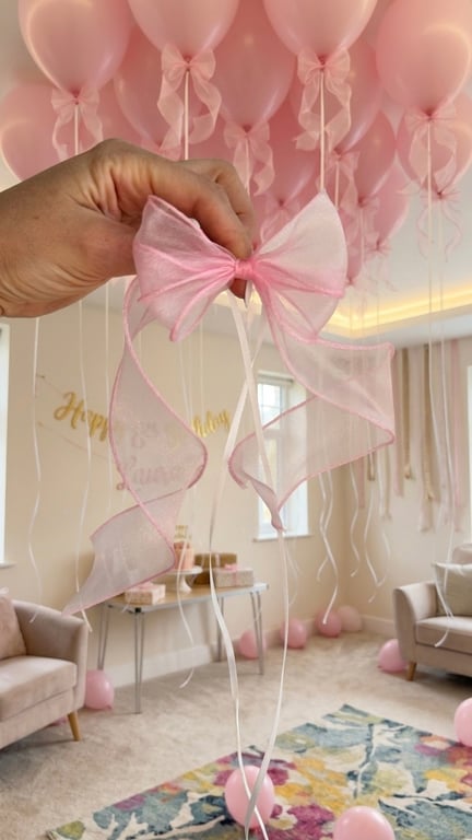 20 Handmade Organza Bows with Satin ribbon - Luxury Party & Gift Decorations 