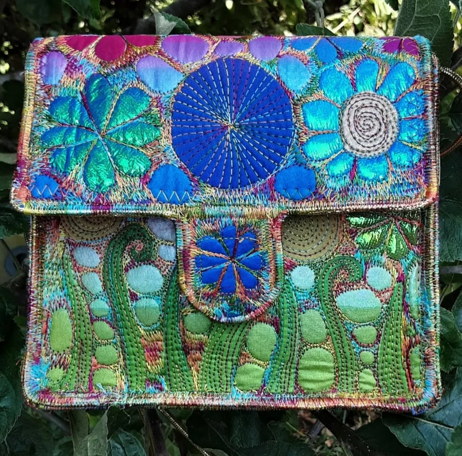 Handbag Shoulder Handbag Free Machine Embroidery 