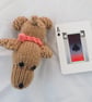 Hand Knitted Mini Spaniel Toy Dog - Collectable Doll - Small World Play - Image 7