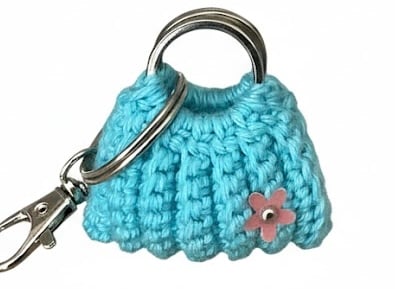 Mini Crochet Purse Keychain, Colourful Bag Charm
