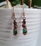 Emerald Quartz & Copper Green Dangle Earrings Earings Gift Jewellery Jewelry 