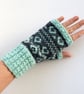Valentine Fairisle Fingerless Gloves Knitting Pattern - Image 3