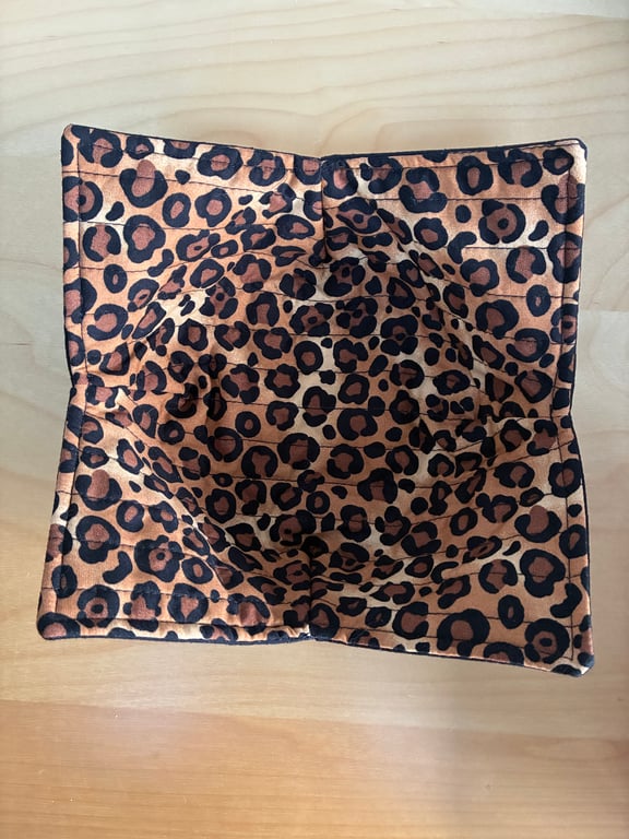 Perfectly Imperfect Leopard Print Quilted Fabric Bowl Cosy 