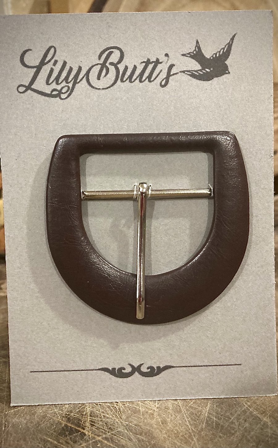 Brown Faux Leather 50mm Buckle
