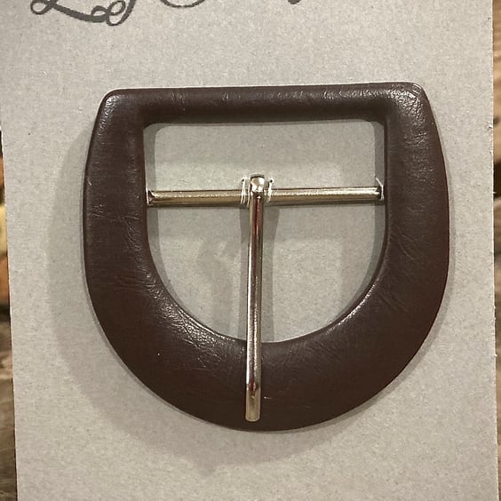 Brown Faux Leather 50mm Buckle