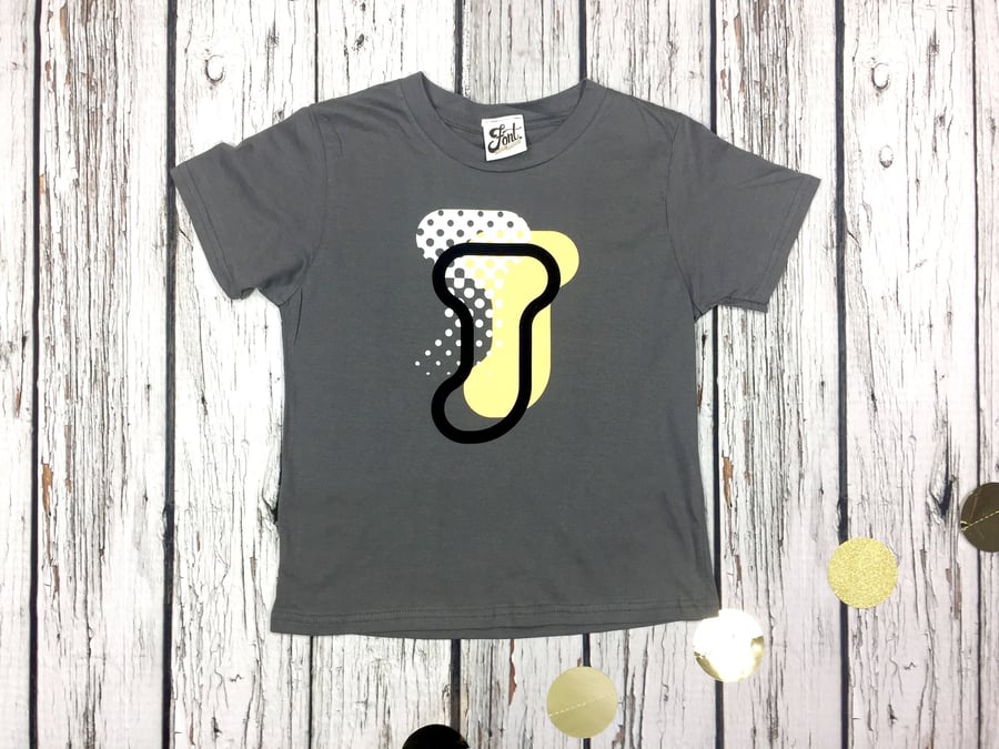 Kids Letter TShirt, Personalized Children's Alphabet tee. Monogrammed Shirt