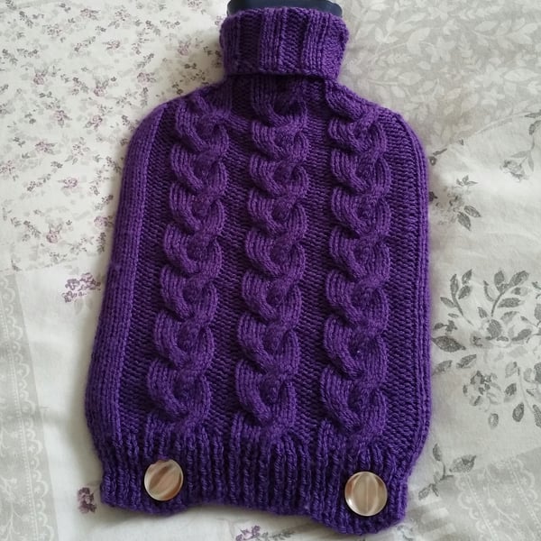 Seconds Sunday, Purple hot water bottle cover