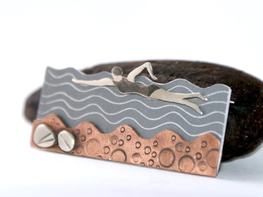 The Swimmer Brooch 