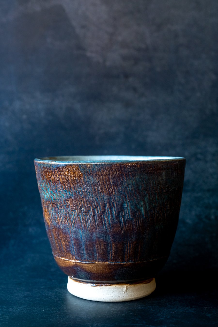 Japanese style cup with rock texture