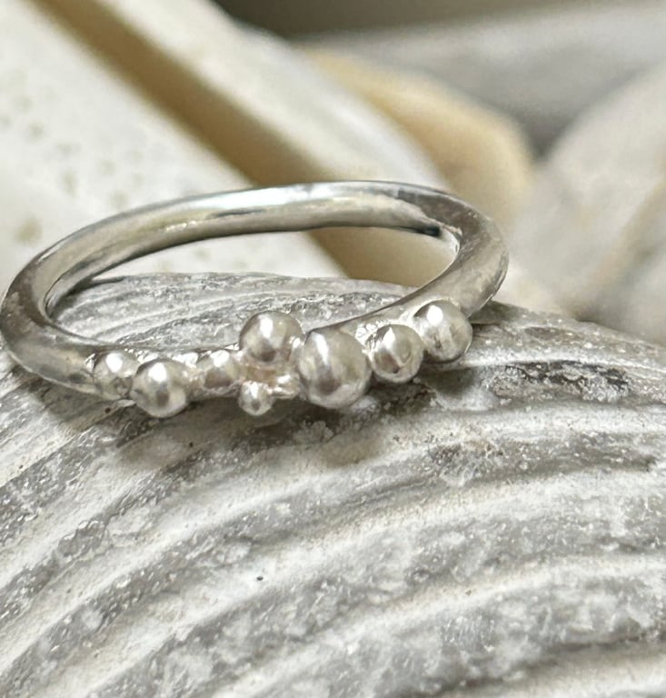 Spray - Wild swimmers silver chunky ring