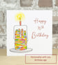Birthday Cake Card Rainbow - Personalised with any Birthday age - Image 1