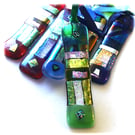 Patchwork Dichroic Treasure  Suncatcher Fused Glass 013 Green lighter