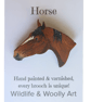 Bay Horse Brooch - Hand Painted & Varnished