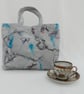Felted Handbag - grey with random pattern - Image 1
