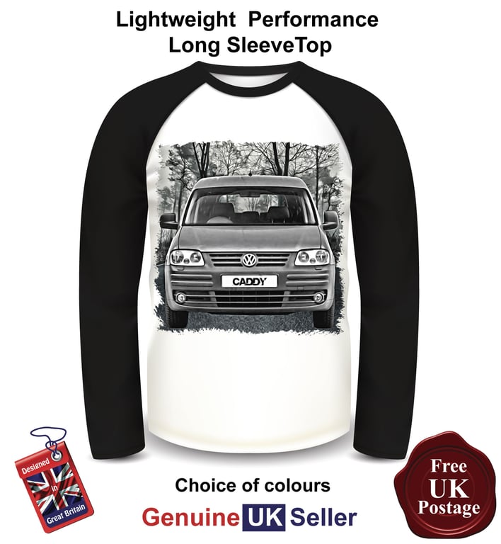MK3 Caddy Van T Shirt, Long Sleeve Men's Top, MK3 Caddy Van Baseball Top,