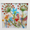 Fused Glass ‘Flower Meadow’ Framed Picture
