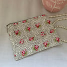 Zipped Purses, Pouch, Small Cosmetic Bag, Accessory Purse, Floral