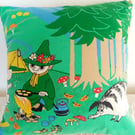 Vintage Moomin fabric cushion