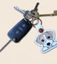 Kawaii Jack Russell Keyring - Embroidered Cute Dog Bag Charm - Image 2
