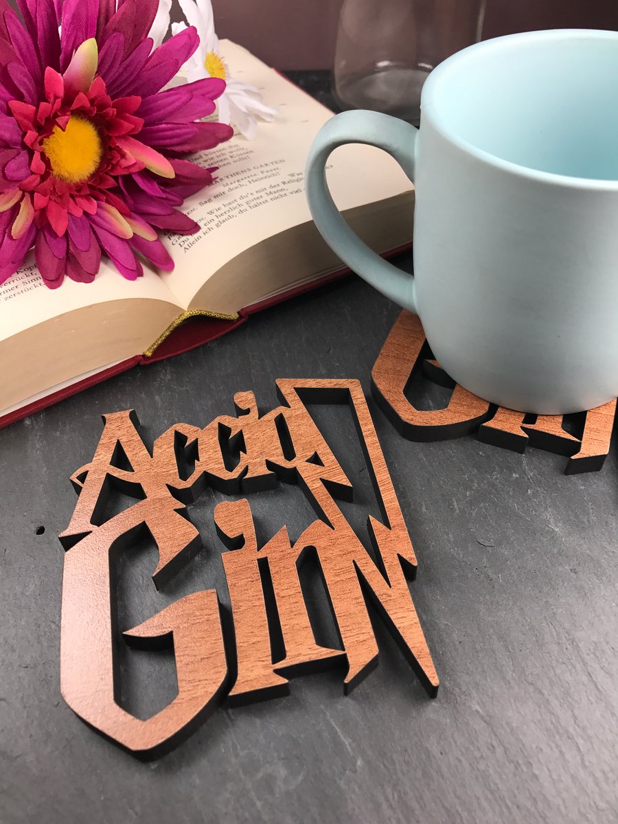 Individual Accio Gin Coaster.