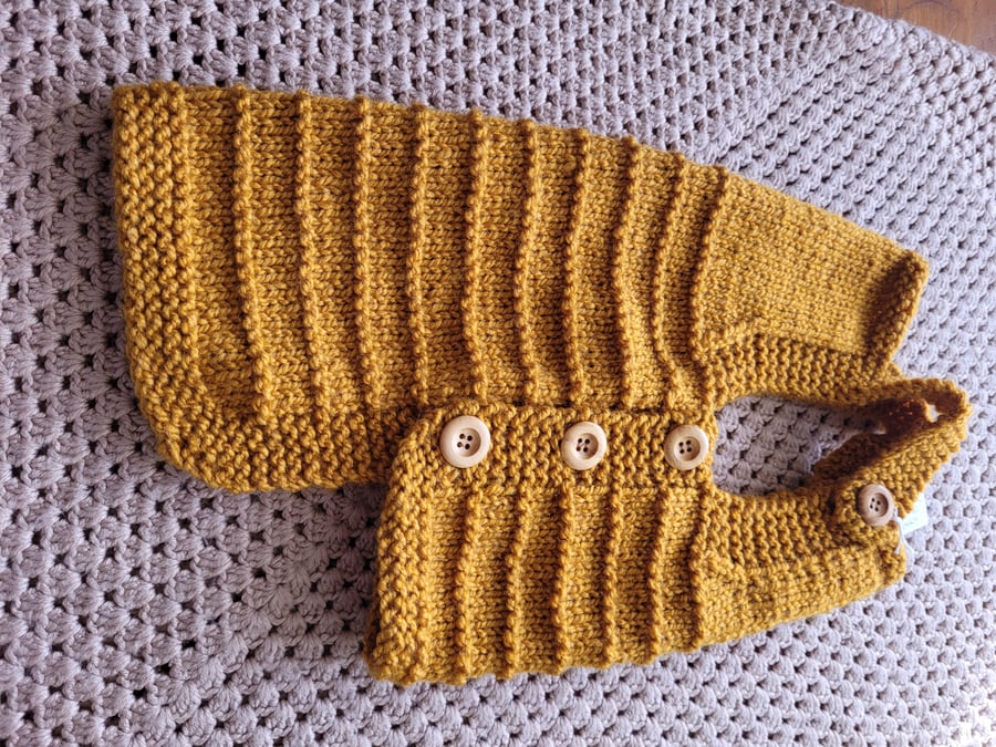  Dungarees style,  dog coat. Hand knitted  
