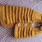  Dungarees style,  dog coat. Hand knitted  