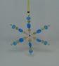 Turquoise Millefiori Snowflake - Image 1