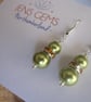 Metallic Green Imitation Pearl Earrings - Image 4