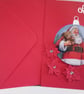 Christmas card. Handmade Christmas card. Santa. Ref 478
