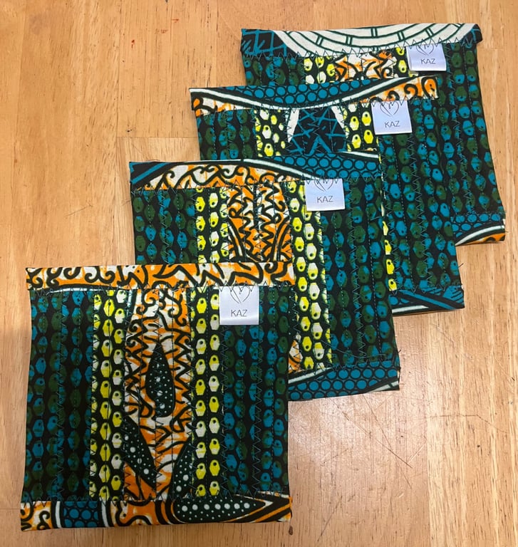 Jelly Roll Coasters - African Print