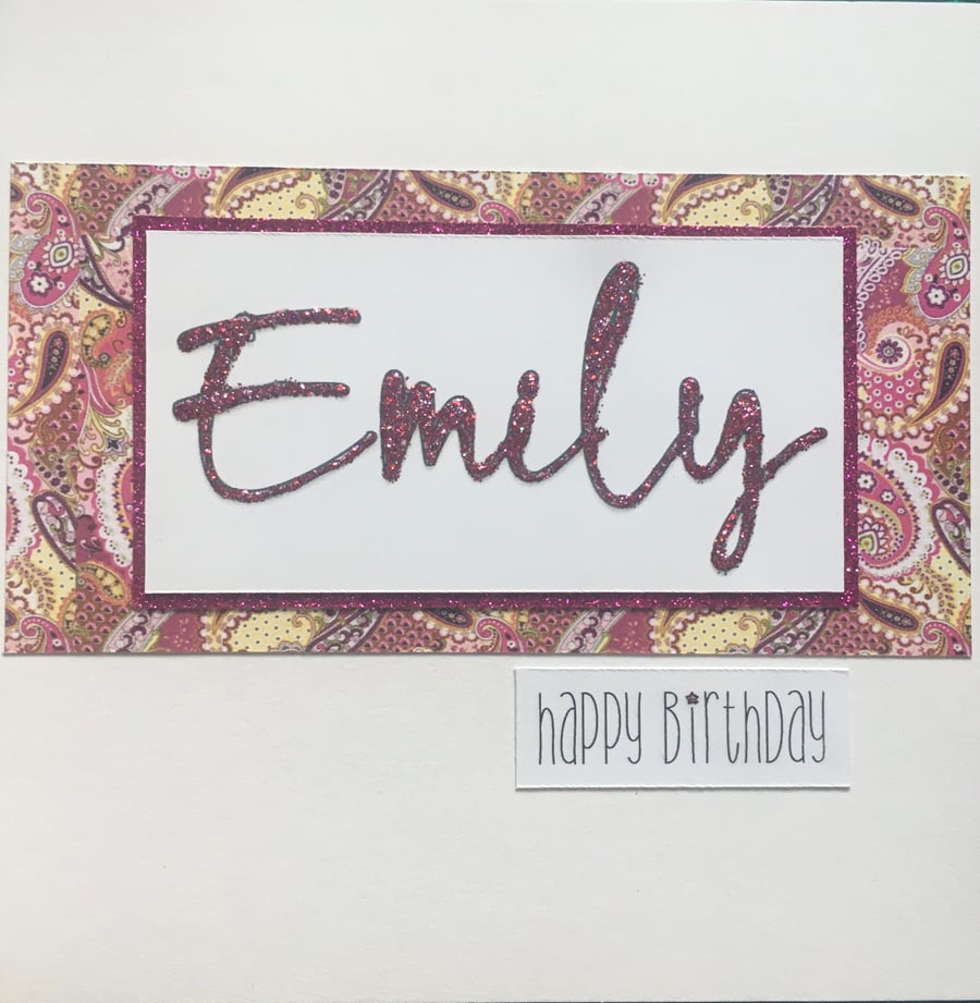 Happy Birthday Card with personalised name