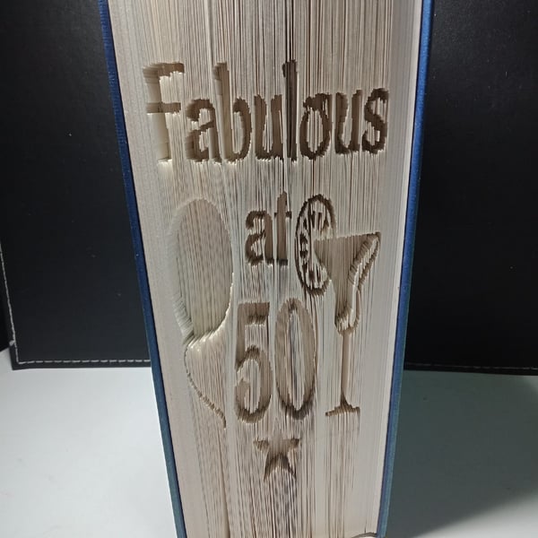 Fabulous at 50 CUT & FOLD Book Folding Pattern - EMAILED PDF PATTERN