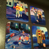 Set of four Partick Thistle football fan themed coasters 