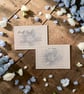 Blue Watercolour Flower Wedding RSVP
