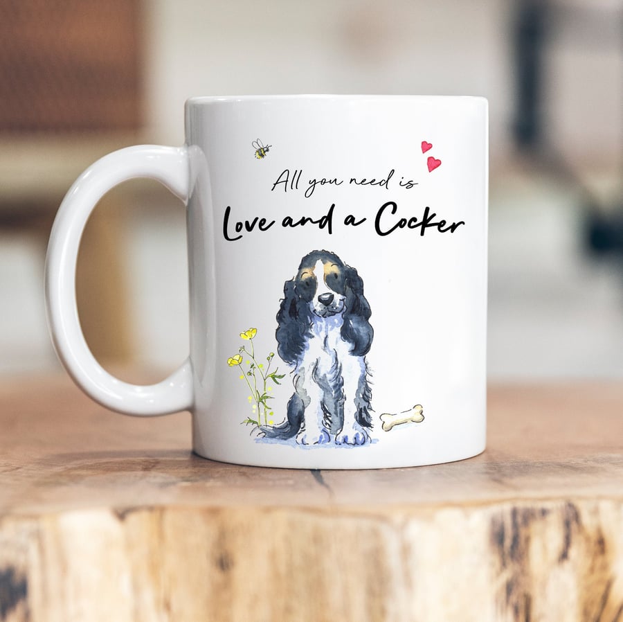 Love and a Cocker Ceramic Mug