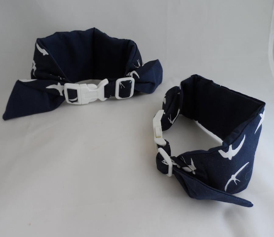 Medium Koolneck Cooling Collar - adjustable between 13-18 inches - Navy Swallows