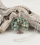 Green Aventurine And Strawberry Quartz Tree Of Life Necklace