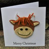 Highland Cow Christmas card