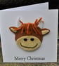 Highland Cow Christmas card