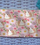 Pink Flowers Guinea Pig Pencil Case 
