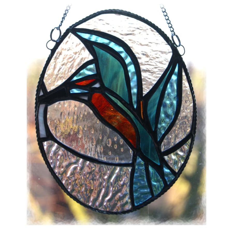 Kingfisher Picture Stained Glass Suncatcher Folksy