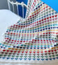 Rainbow Hearts Crocheted Baby Blanket