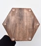 Rustic shroom dragon pyrography wooden box, hexagonal jewellery box. - Image 5