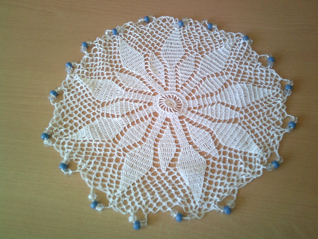 Jug Cover with Airforce Blue and Clear beads