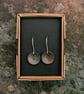  Blue-green Copper Dome Dangle  Earrings - Image 4