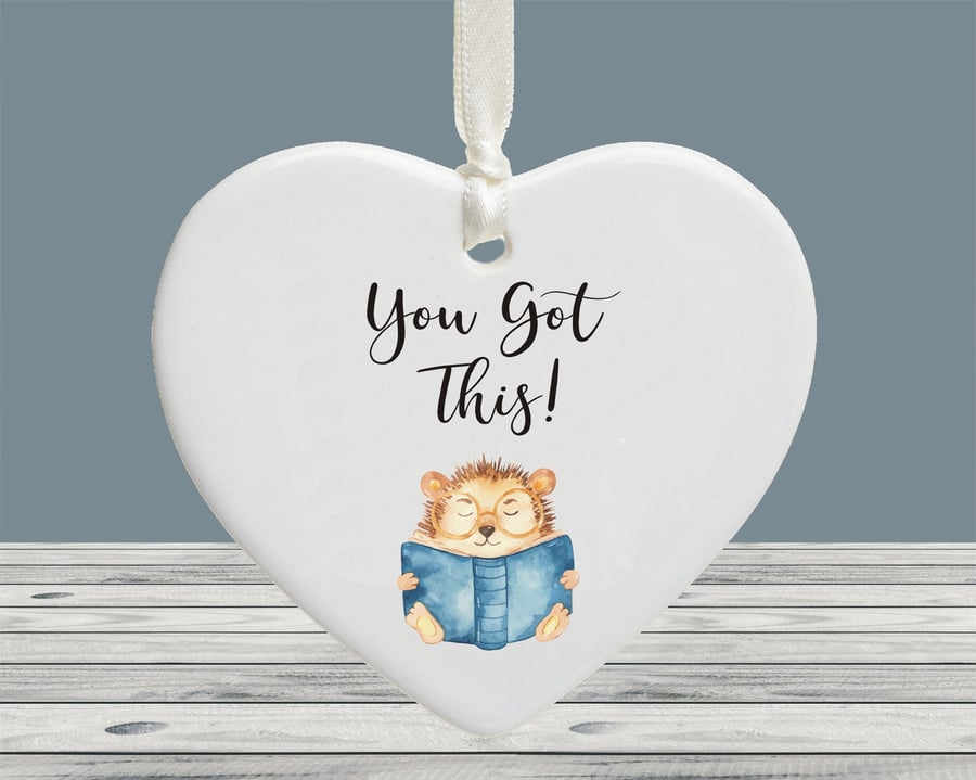 You Got This Ceramic Keepsake Heart - Good Luck Gift With Exams, GCSE, A Levels
