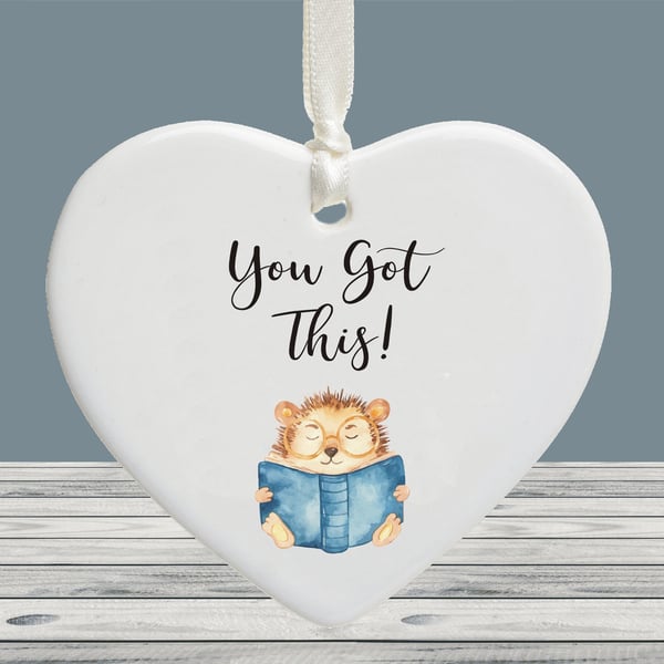 You Got This Ceramic Keepsake Heart - Good Luck Gift With Exams, GCSE, A Levels