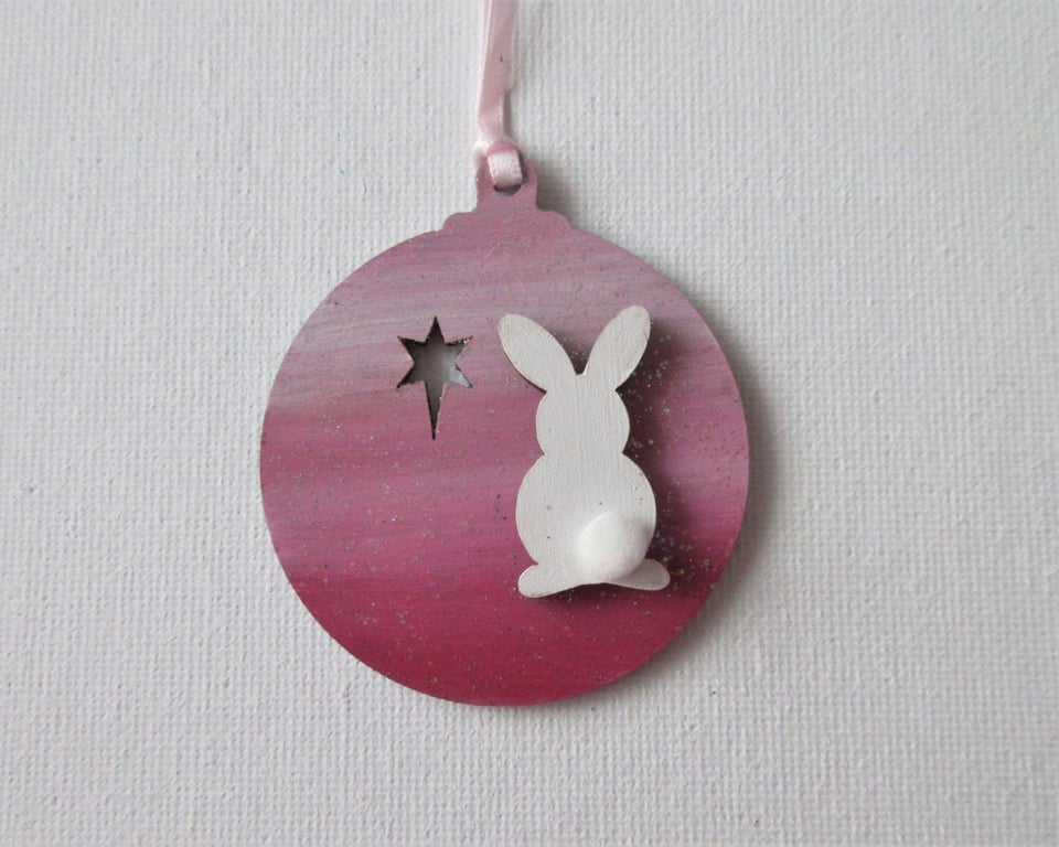Hanging Decoration Bunny Bauble Rabbit Christmas Tree Decoration