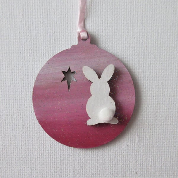 Hanging Decoration Bunny Bauble Rabbit Christmas Tree Decoration